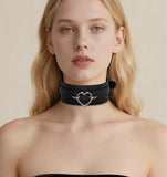 BDSM | Gargantilla gótica para mujer, collar de gargantilla negra