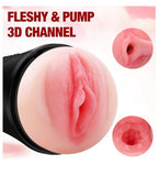 Masturbador vibrador realista con textura gruesa y suave