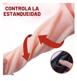 Masturbador vibrador realista con textura gruesa y suave