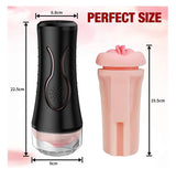 Masturbador vibrador realista con textura gruesa y suave