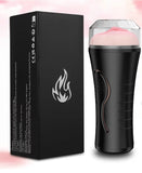 Masturbador vibrador realista con textura gruesa y suave