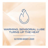 K-Y Lubricante líquido calentador, fórmula a base de glicerina, seguro de usar con preservativos para hombres, mujeres y parejas, 2.4 onzas
