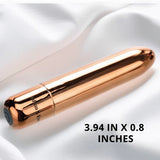 Vibrador de Bala punta cónica cobre| 10 modos de vibración| carga usb