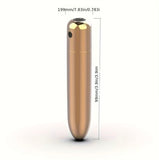 Vibrador de Bala punta cónica cobre| 10 modos de vibración| carga usb