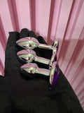 plugs Anales con gema de corazón morada