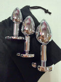 plugs Anales con gema de corazón morada