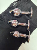plugs Anales con gema de redonda morada