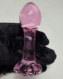 plug Anal de vidrio rosa