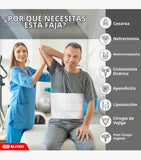 Faja Abdominal de soporte de 9" | 3 paneles para recuperación post quirúrgica | cinturón de soporte de compresión para hernia, cesárea, abdominoplastia