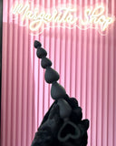 Plug Anal con cuentas de silicona en forma de corazón