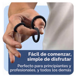 Rings black | Juego de 3 Anillos de silicona para mejorar la erección| estimulación extra para él, pene más grande, duro y largo