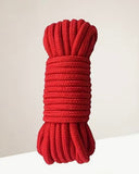 Cuerda shibari de algodón suave roja, 5 metros de largo, BDSM