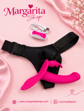 Arnés triple estimulación | vibrador con control