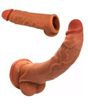Extensor 3”| Funda de pene de silicona reutilizable para agrandamiento con anillo de testículos