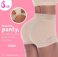 PANTY LEVANTA COLA CACHETERO CON HUECOS INTERNOS