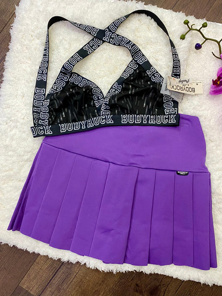 Falda Deportiva School Morado