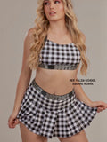 Falda Deportiva School cuadros negros BODYROCK